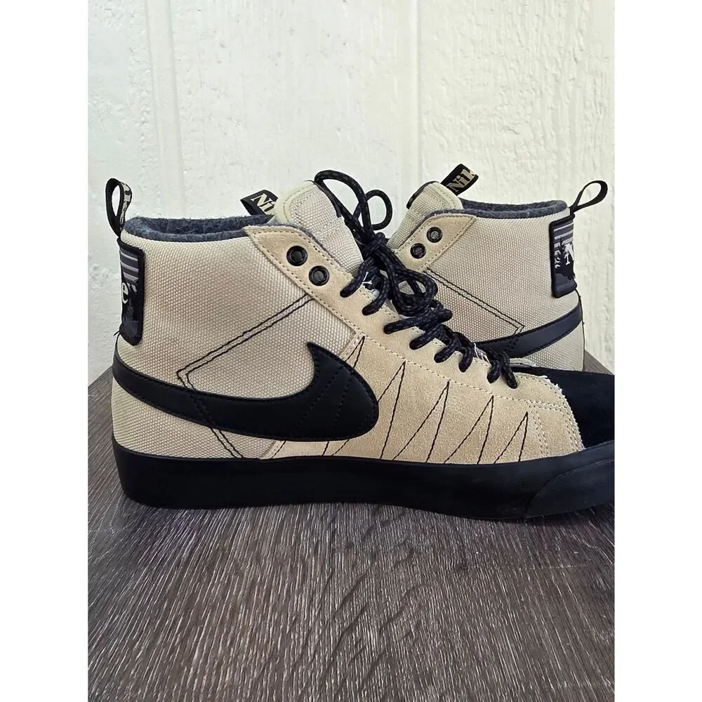 Nike SB Mid-Top Sneakers Zoom Blazer Mid Premium Ratta, Size 9 J8